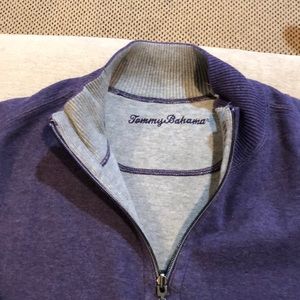 Tommy Bahama 3/4 zip up sweater .